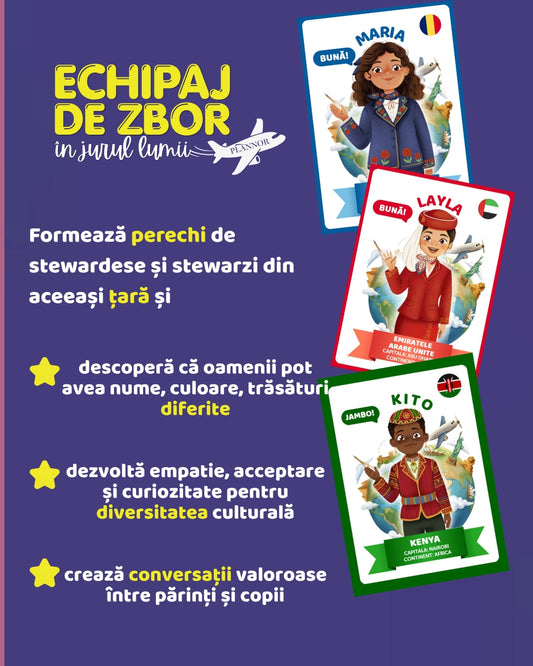 Echipaj de zbor – Joc de cărți tip Păcălici pentru copii