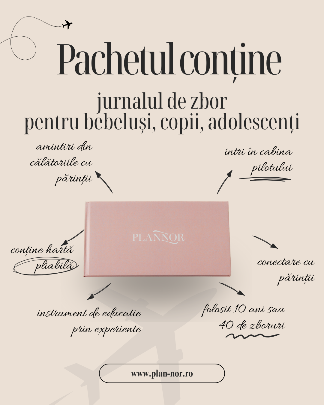 Pachet jurnal roz și accesorii