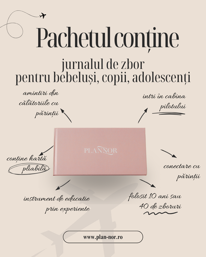 Pachet jurnal roz și accesorii