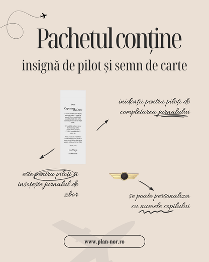Pachet jurnal albastru și accesorii